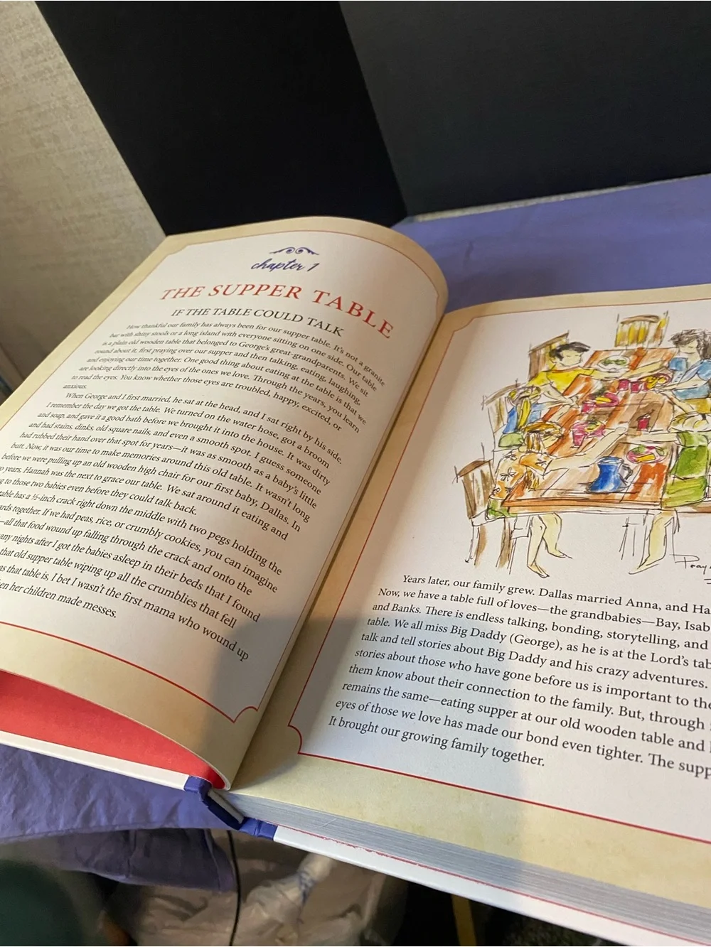 Linger Around the Table Y'all – White & Blue Cookbook by Brenda Gantt